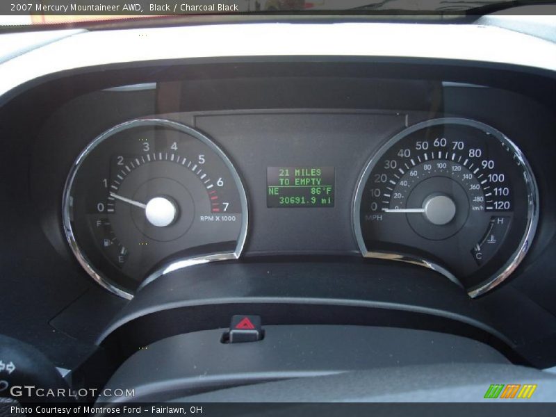 Black / Charcoal Black 2007 Mercury Mountaineer AWD