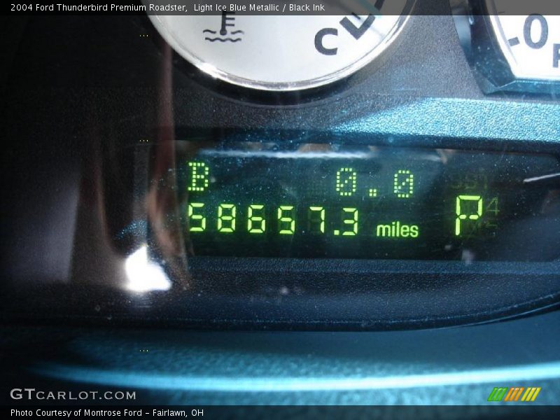 Light Ice Blue Metallic / Black Ink 2004 Ford Thunderbird Premium Roadster
