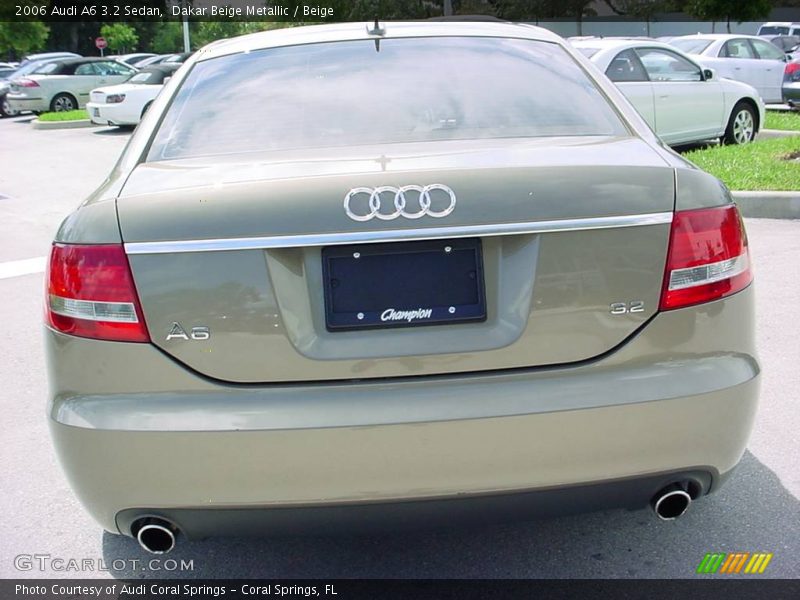 Dakar Beige Metallic / Beige 2006 Audi A6 3.2 Sedan