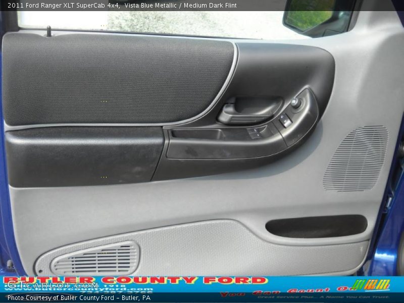 Vista Blue Metallic / Medium Dark Flint 2011 Ford Ranger XLT SuperCab 4x4