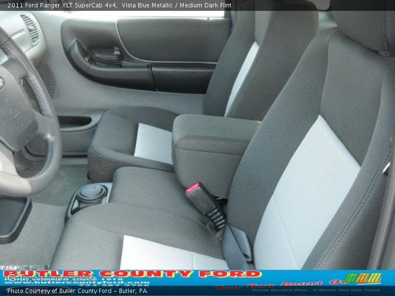 Vista Blue Metallic / Medium Dark Flint 2011 Ford Ranger XLT SuperCab 4x4
