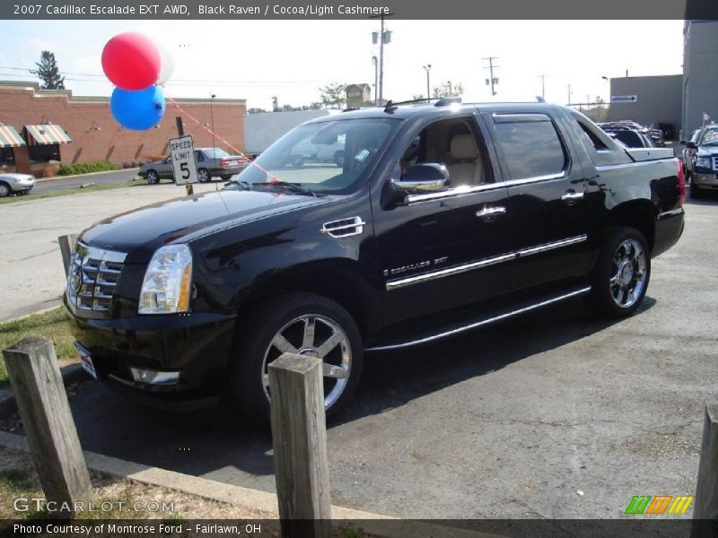 Black Raven / Cocoa/Light Cashmere 2007 Cadillac Escalade EXT AWD