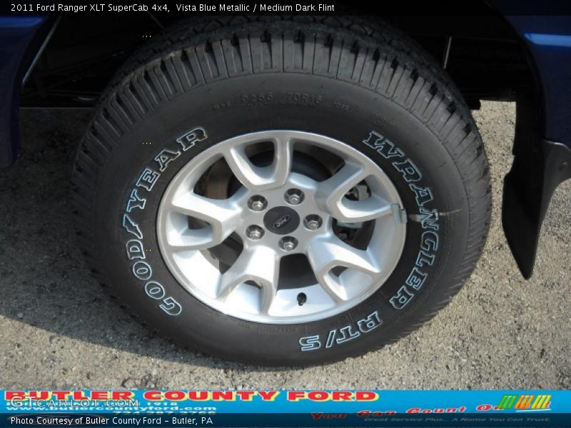 Vista Blue Metallic / Medium Dark Flint 2011 Ford Ranger XLT SuperCab 4x4