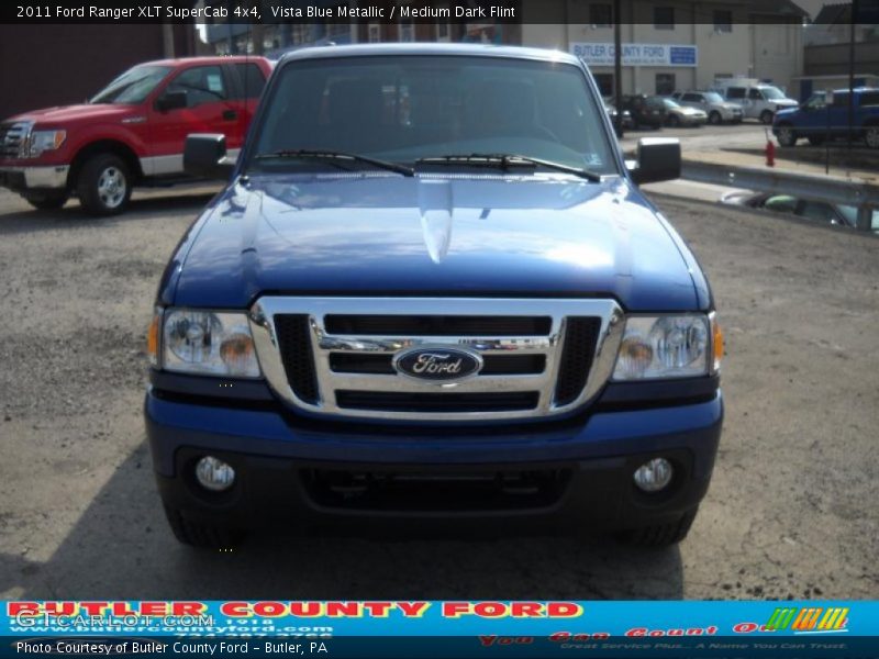 Vista Blue Metallic / Medium Dark Flint 2011 Ford Ranger XLT SuperCab 4x4