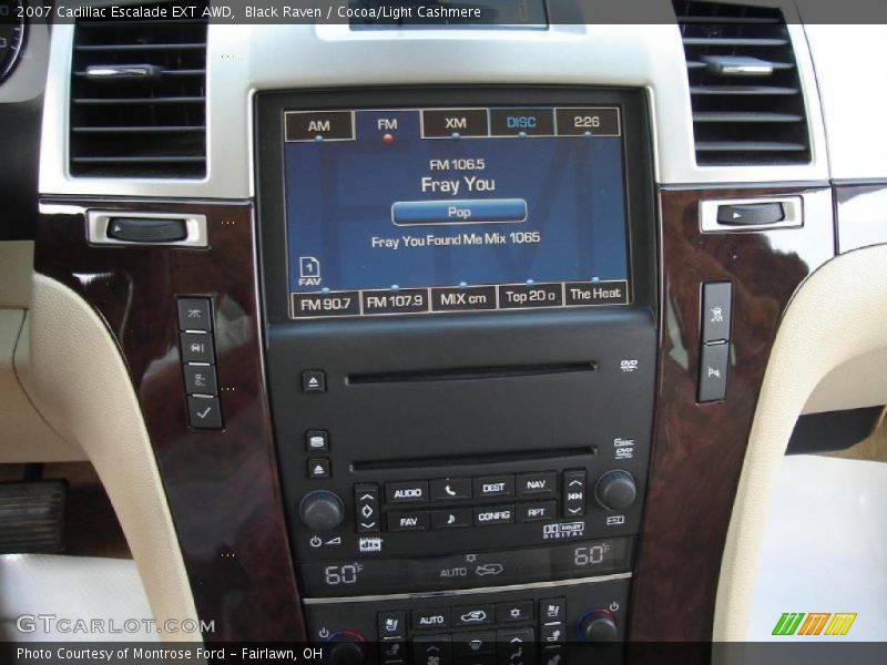Black Raven / Cocoa/Light Cashmere 2007 Cadillac Escalade EXT AWD