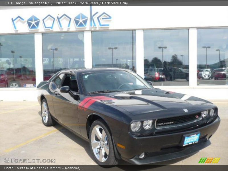 Brilliant Black Crystal Pearl / Dark Slate Gray 2010 Dodge Challenger R/T