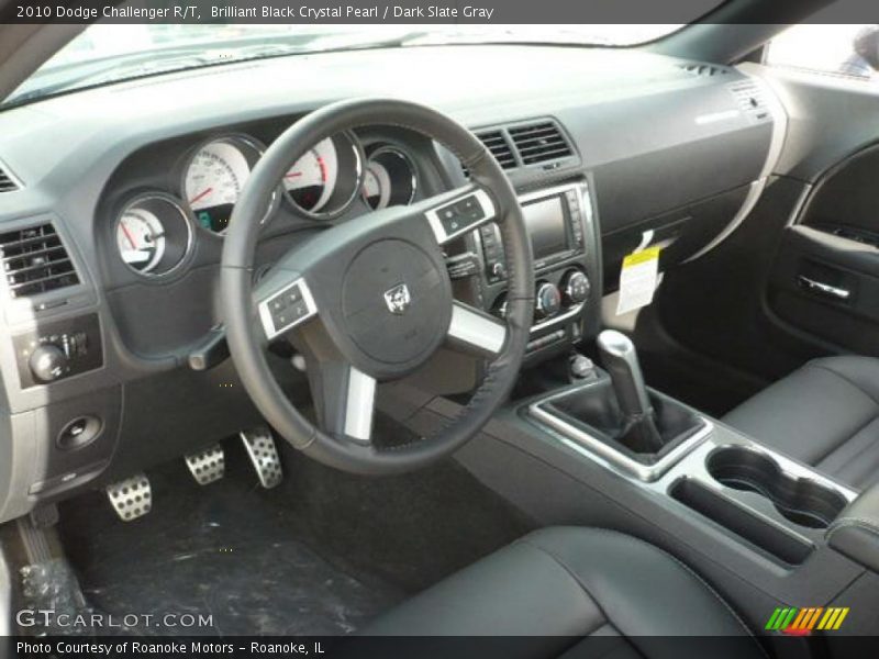 Brilliant Black Crystal Pearl / Dark Slate Gray 2010 Dodge Challenger R/T