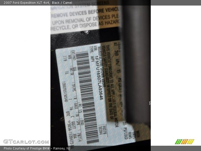 Black / Camel 2007 Ford Expedition XLT 4x4