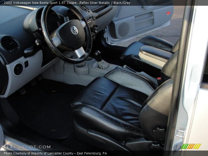 Reflex Silver Metallic / Black/Grey 2002 Volkswagen New Beetle Sport 1.8T Coupe