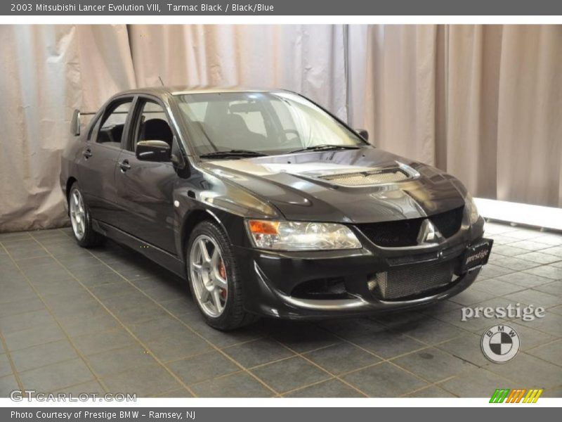 Tarmac Black / Black/Blue 2003 Mitsubishi Lancer Evolution VIII