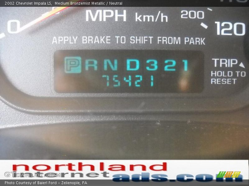 Medium Bronzemist Metallic / Neutral 2002 Chevrolet Impala LS
