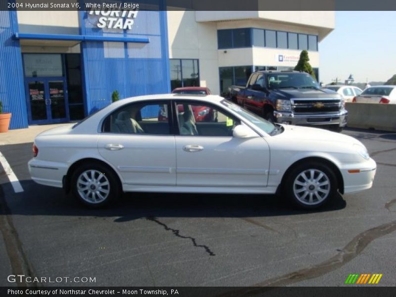 White Pearl / Beige 2004 Hyundai Sonata V6