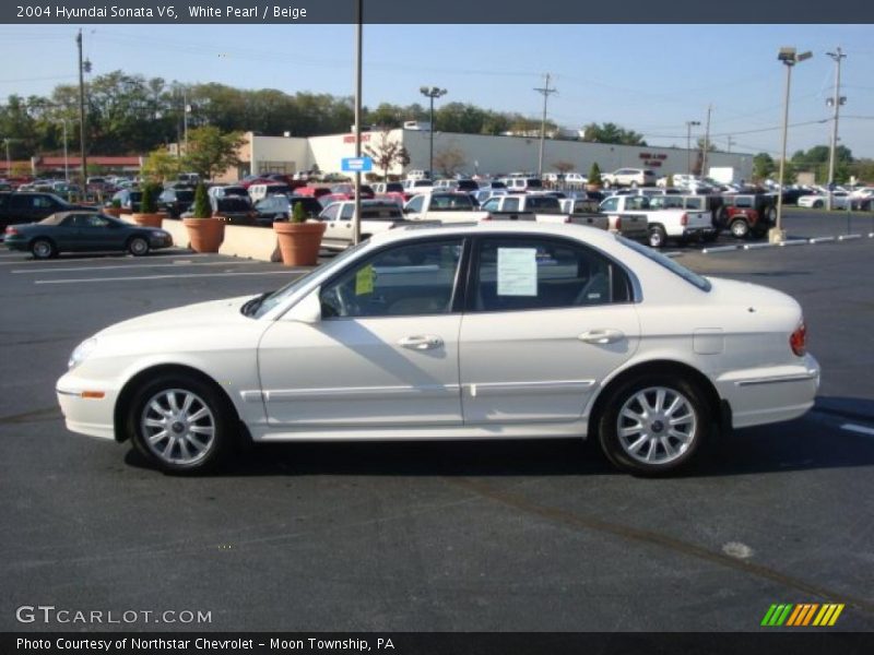 White Pearl / Beige 2004 Hyundai Sonata V6