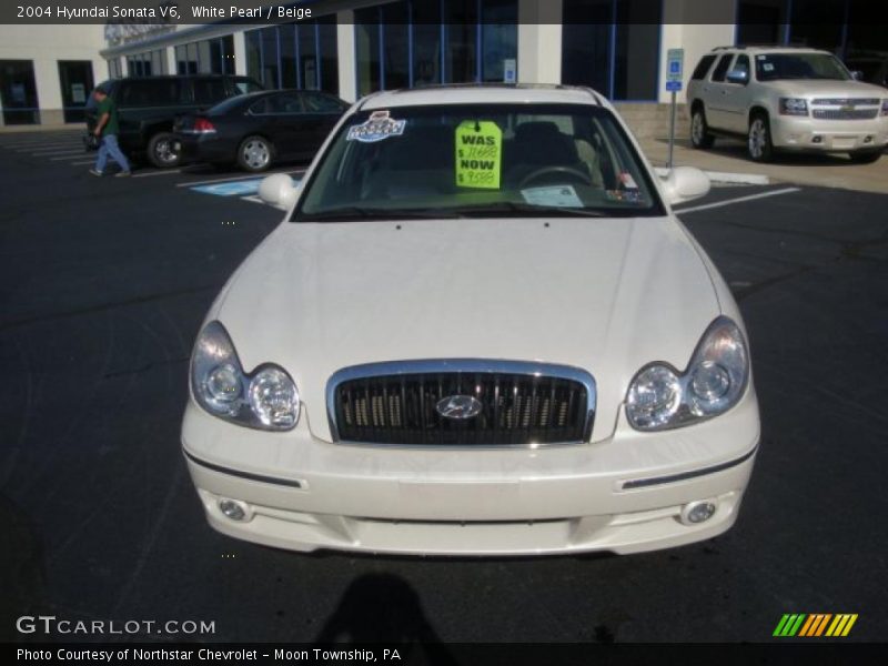 White Pearl / Beige 2004 Hyundai Sonata V6