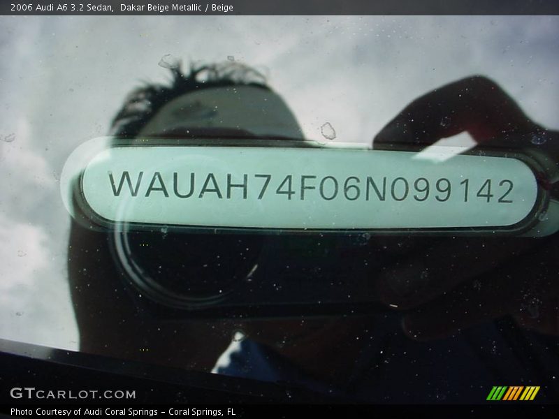 Dakar Beige Metallic / Beige 2006 Audi A6 3.2 Sedan