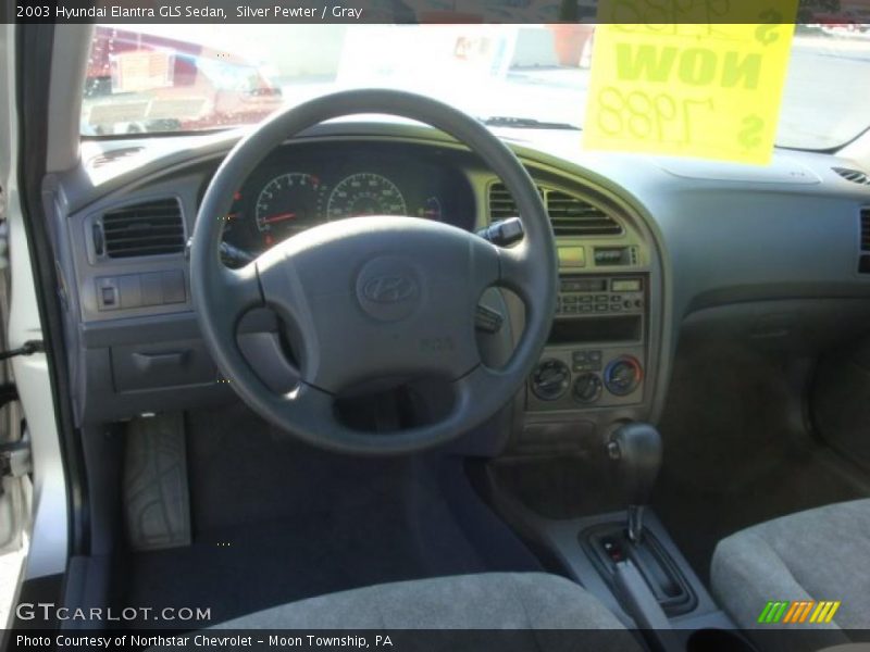 Silver Pewter / Gray 2003 Hyundai Elantra GLS Sedan