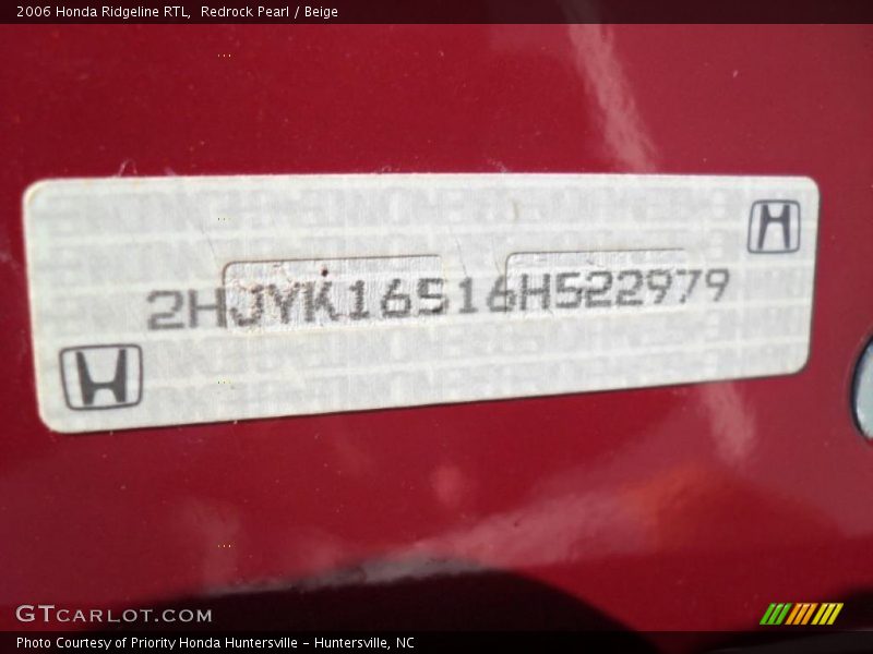 Redrock Pearl / Beige 2006 Honda Ridgeline RTL