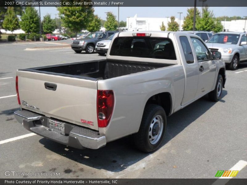 Silver Birch Metallic / Pewter 2007 GMC Canyon SL Extended Cab