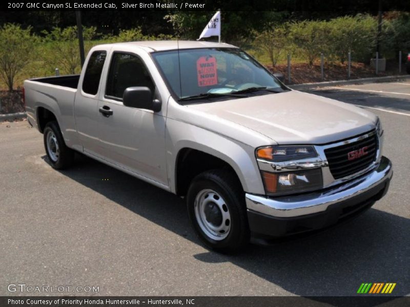Silver Birch Metallic / Pewter 2007 GMC Canyon SL Extended Cab