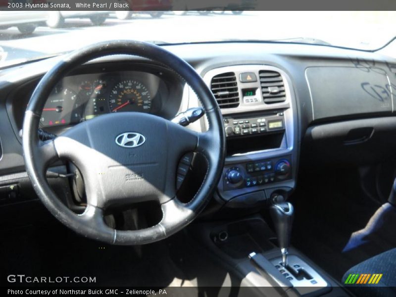 White Pearl / Black 2003 Hyundai Sonata