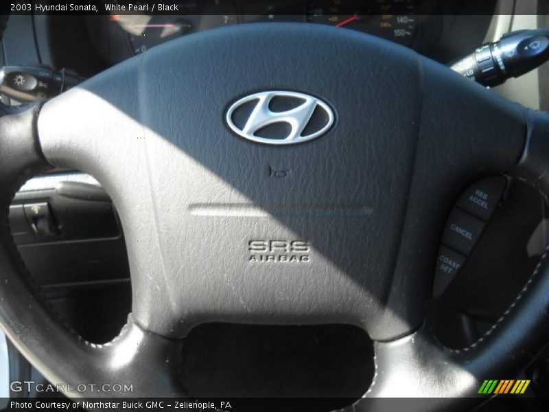 White Pearl / Black 2003 Hyundai Sonata