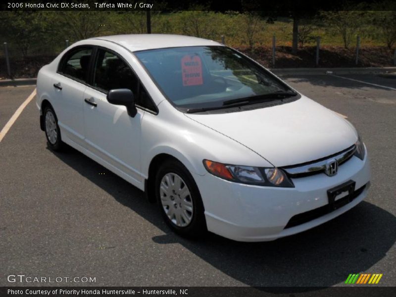 Taffeta White / Gray 2006 Honda Civic DX Sedan