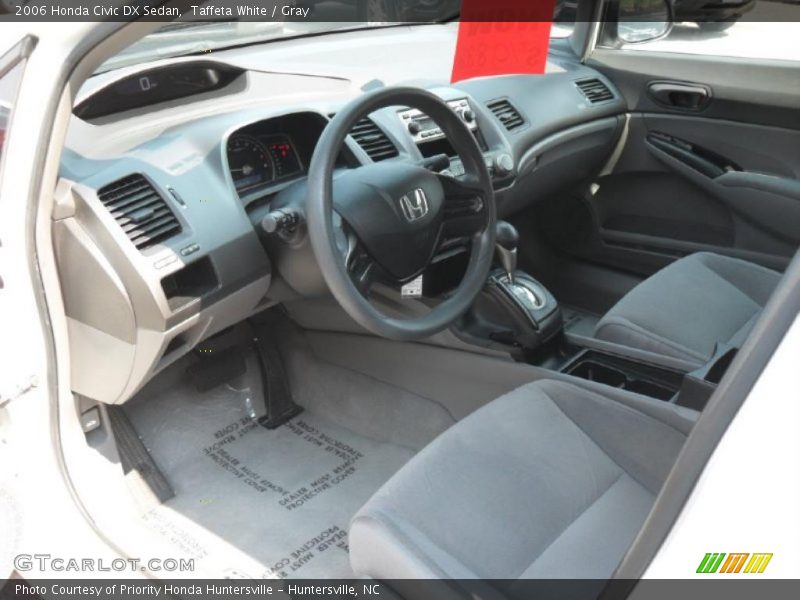 Taffeta White / Gray 2006 Honda Civic DX Sedan