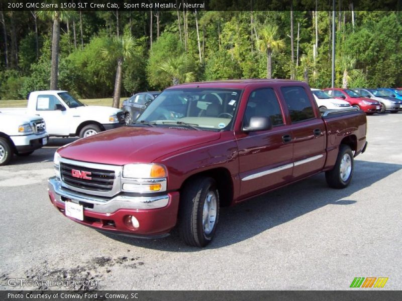 Sport Red Metallic / Neutral 2005 GMC Sierra 1500 SLT Crew Cab