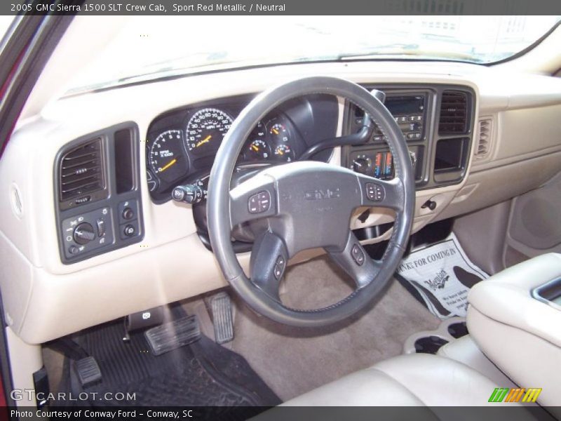 Sport Red Metallic / Neutral 2005 GMC Sierra 1500 SLT Crew Cab