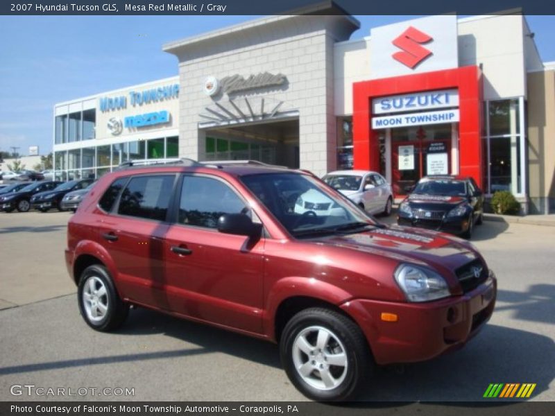 Mesa Red Metallic / Gray 2007 Hyundai Tucson GLS