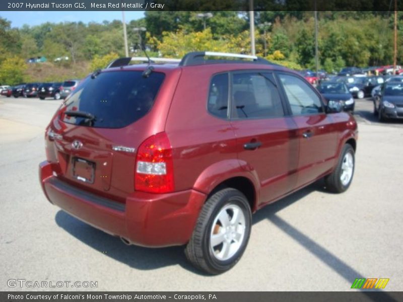 Mesa Red Metallic / Gray 2007 Hyundai Tucson GLS
