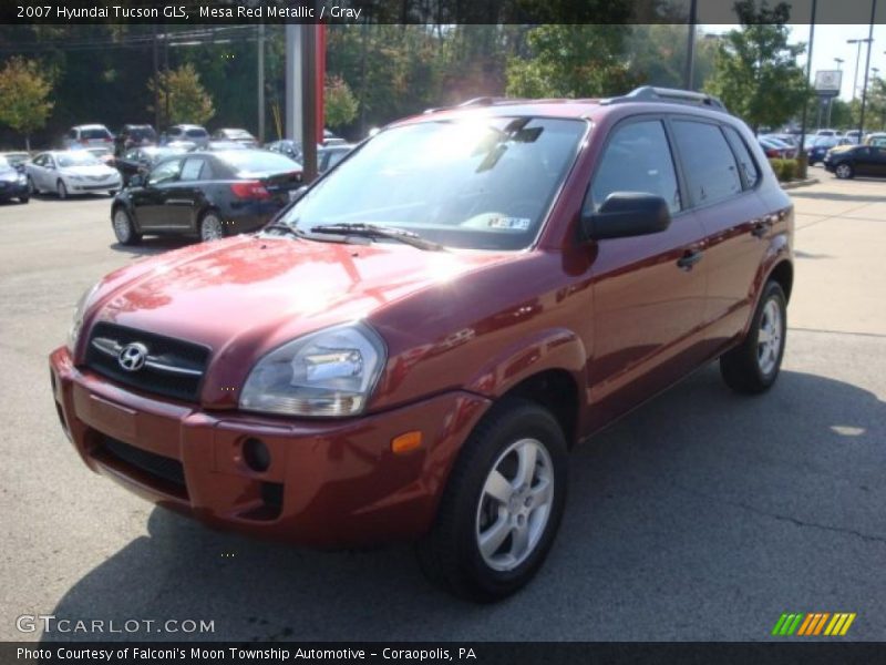 Mesa Red Metallic / Gray 2007 Hyundai Tucson GLS