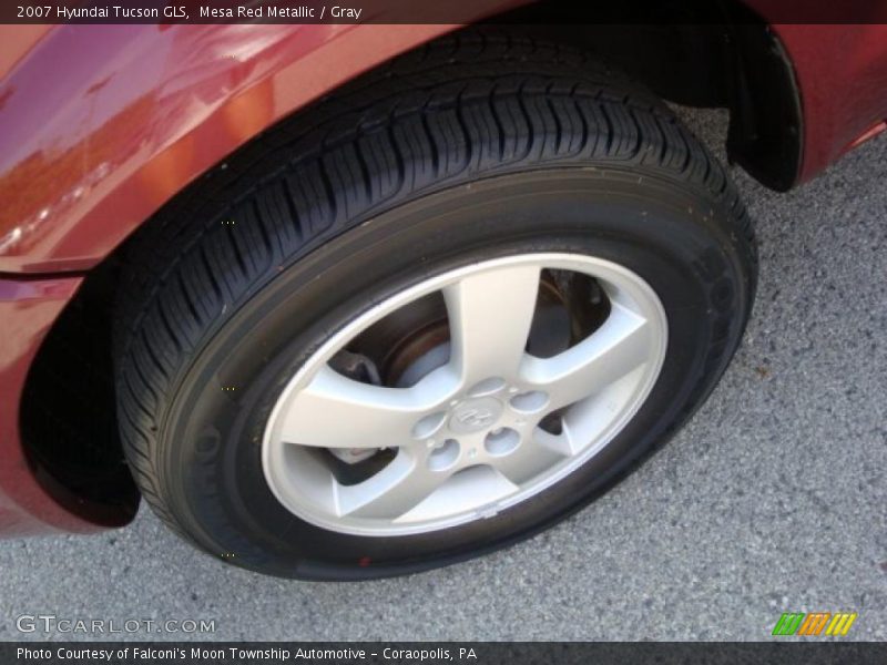 Mesa Red Metallic / Gray 2007 Hyundai Tucson GLS