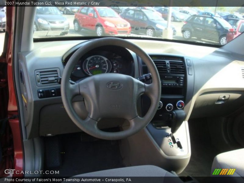Mesa Red Metallic / Gray 2007 Hyundai Tucson GLS