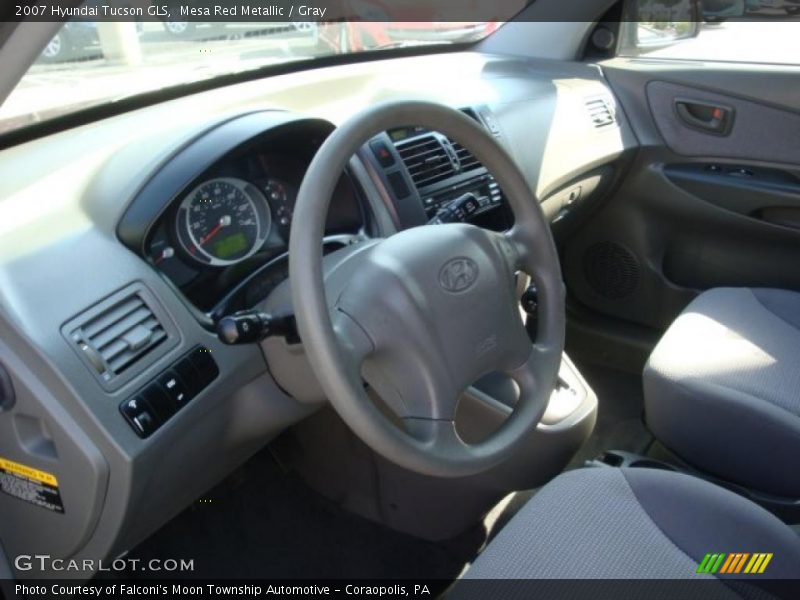 Mesa Red Metallic / Gray 2007 Hyundai Tucson GLS