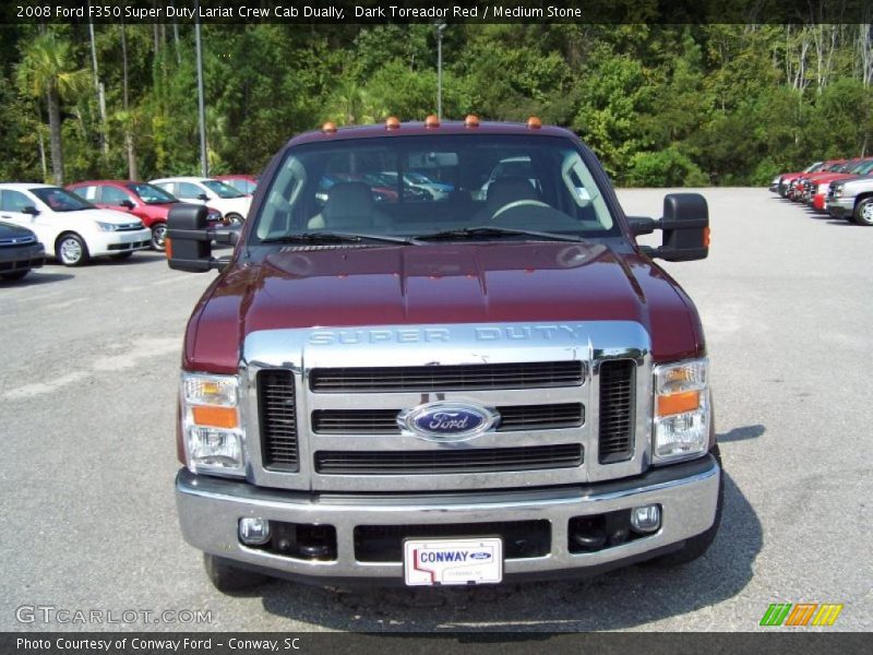 Dark Toreador Red / Medium Stone 2008 Ford F350 Super Duty Lariat Crew Cab Dually