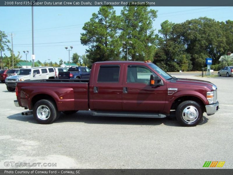 Dark Toreador Red / Medium Stone 2008 Ford F350 Super Duty Lariat Crew Cab Dually