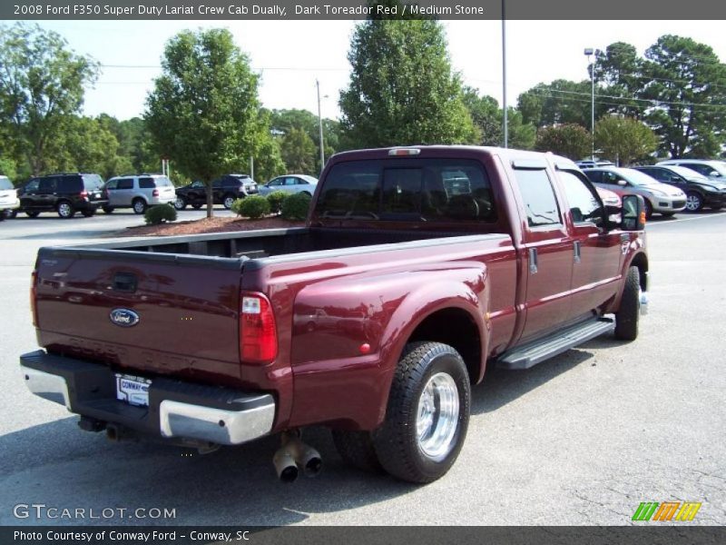 Dark Toreador Red / Medium Stone 2008 Ford F350 Super Duty Lariat Crew Cab Dually