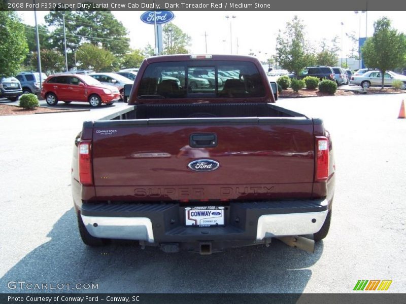 Dark Toreador Red / Medium Stone 2008 Ford F350 Super Duty Lariat Crew Cab Dually