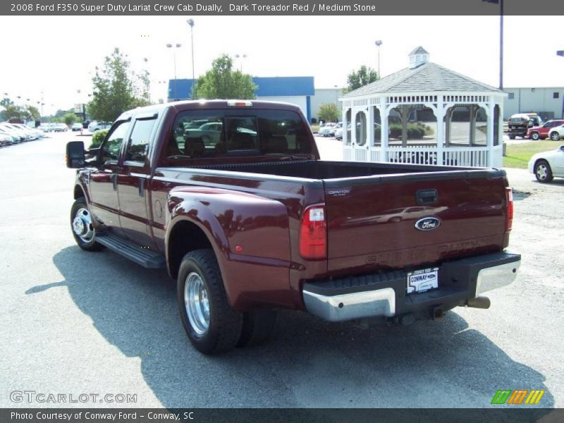 Dark Toreador Red / Medium Stone 2008 Ford F350 Super Duty Lariat Crew Cab Dually