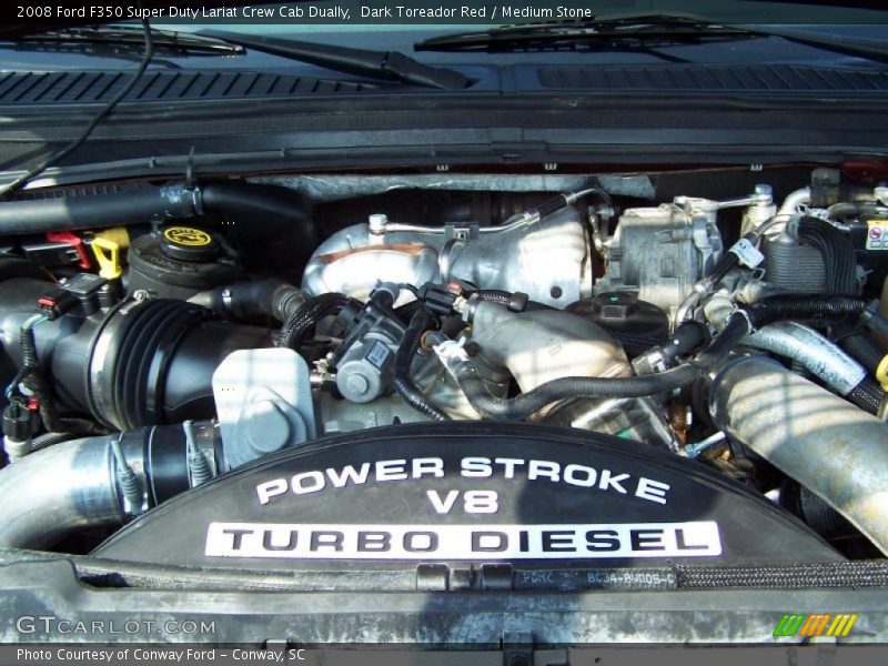 Dark Toreador Red / Medium Stone 2008 Ford F350 Super Duty Lariat Crew Cab Dually