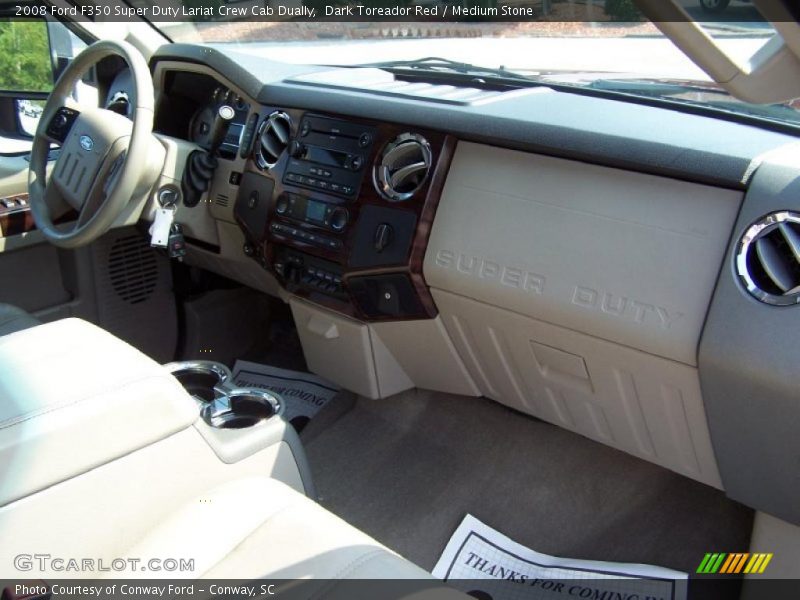 Dark Toreador Red / Medium Stone 2008 Ford F350 Super Duty Lariat Crew Cab Dually
