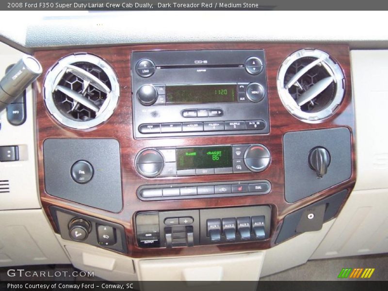 Dark Toreador Red / Medium Stone 2008 Ford F350 Super Duty Lariat Crew Cab Dually