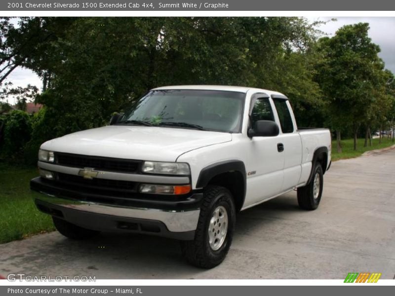 Summit White / Graphite 2001 Chevrolet Silverado 1500 Extended Cab 4x4