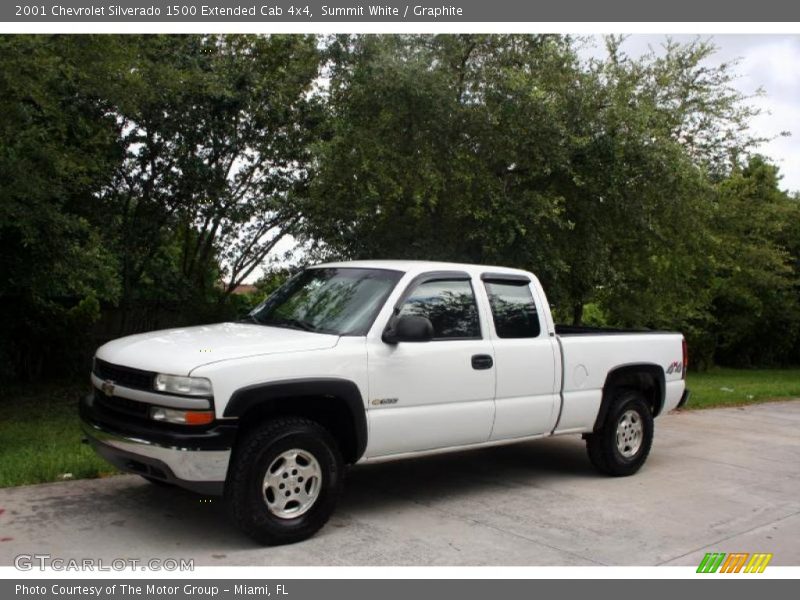 Summit White / Graphite 2001 Chevrolet Silverado 1500 Extended Cab 4x4