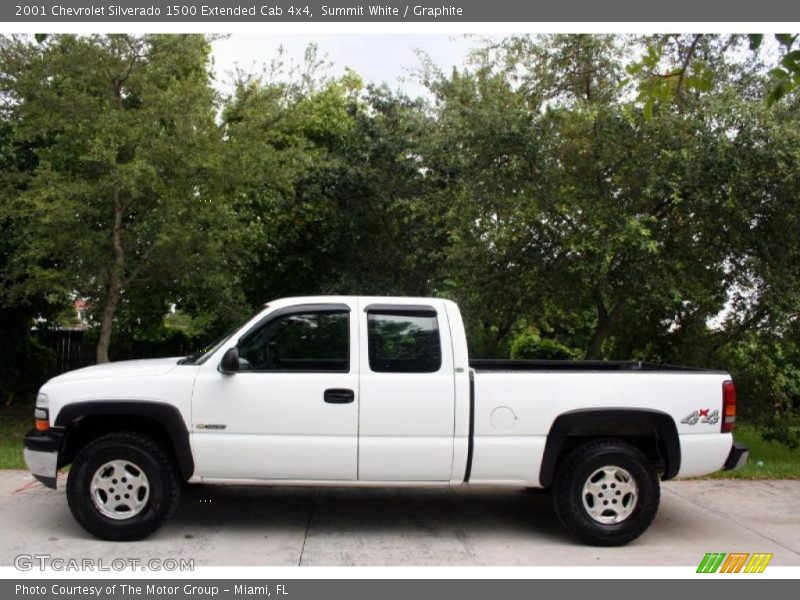 Summit White / Graphite 2001 Chevrolet Silverado 1500 Extended Cab 4x4