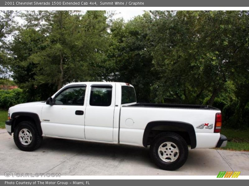 Summit White / Graphite 2001 Chevrolet Silverado 1500 Extended Cab 4x4