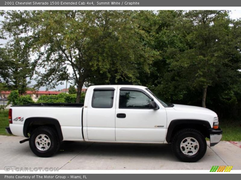 Summit White / Graphite 2001 Chevrolet Silverado 1500 Extended Cab 4x4