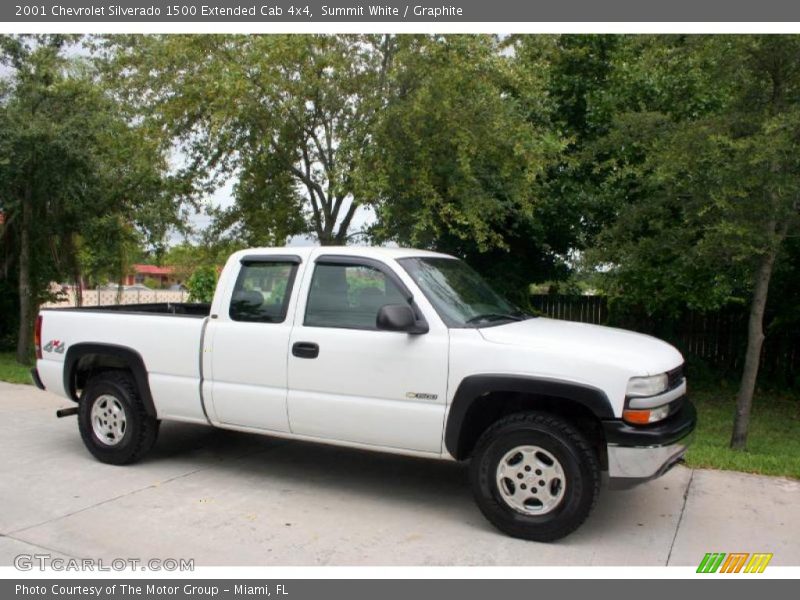 Summit White / Graphite 2001 Chevrolet Silverado 1500 Extended Cab 4x4