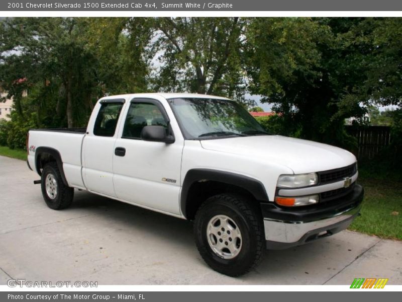 Summit White / Graphite 2001 Chevrolet Silverado 1500 Extended Cab 4x4